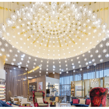 Hotel chandelier with humanized design