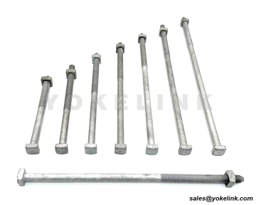 Poleline Hardware CSA 7/8'' X 18'' Square Head Machine Bolts With Nut
