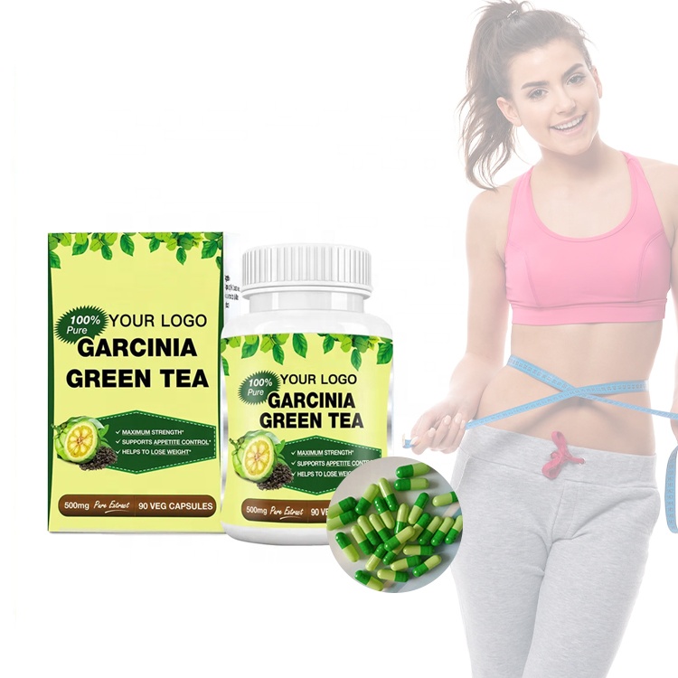 OEM/ODM نباتي Garcinia Cambogia الشاي الأخضر كبسولات التخسيس