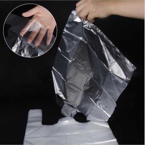 Back / Mid Sealed Flat Bags Laminated Retail Grocery Bags with Handles Plastic Packaging Bag