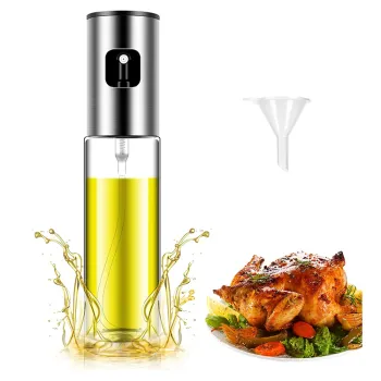 Best Selling Stainless Steel 105ml/100ml Dual-Use Kitchen Oil Sprayer Bottles for Cooking and Gardening