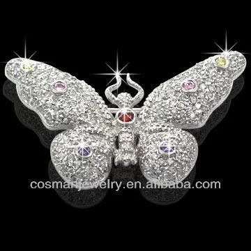 nice heavy sterling silver 925 brooches jewelry butterfly shape