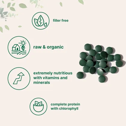 OEM Package Organic Spirulina Tablets Rich in Vegan Protein Chlorophyll for Health Supplement Full of Vitamins