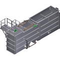 High-efficiency horizontal dissolved air flotation