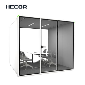 Spacious and Private 6-Person Booth