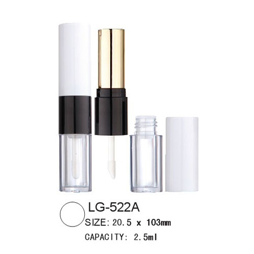 Duale teste Lip Gloss caso LG-522A