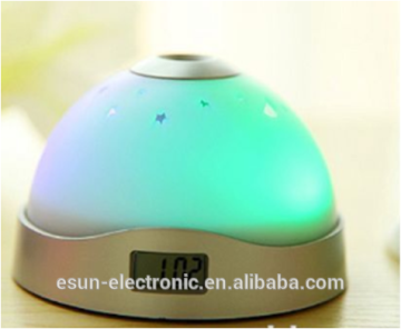 2015 ESUN Best Selling Magic Starry Sky Laser Projection digital alarm Clock/Lovely projection clock/Christmas gift