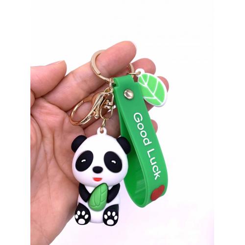 Panda Rubber Keychain Customized