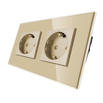 Bingoelec Screwless Glass White Mechanical Switched Socket 16A