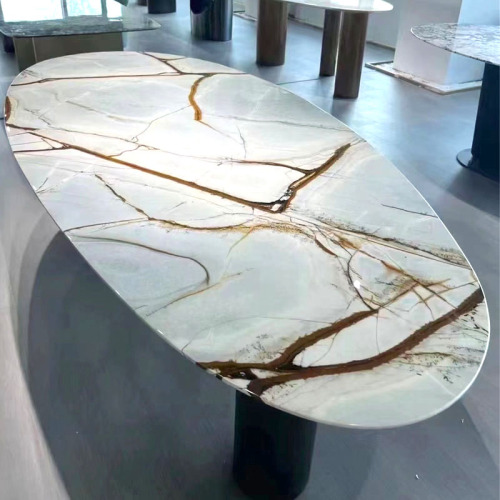Tavolo da pranzo in ceramica in marmo per sala da pranzo