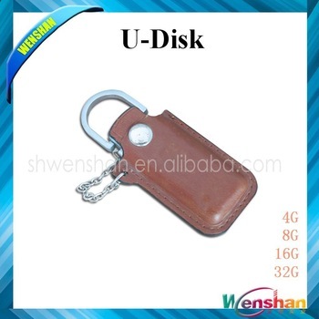 2015 top sale leather USB Flash Drive /USB metal leather