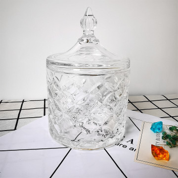 Moderner Glaszylinderglas - Zucker- und Süßigkeiten -Lagerbehälter im europäischen Stil