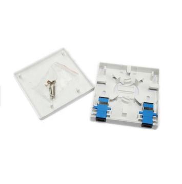 Factory Supply 2-Core Access Terminal Box ATB Fiber Optic 86 Type Faceplate Desk Box Fiber Socket Patch Panel for FTTH