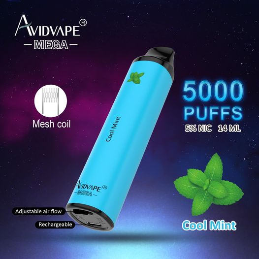 Avidvape Mega -Einweg -Vape 5000 Puffs wiederaufladbar