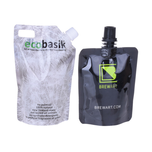 bolsa de bico de plástico biodegradável para embalagem de água