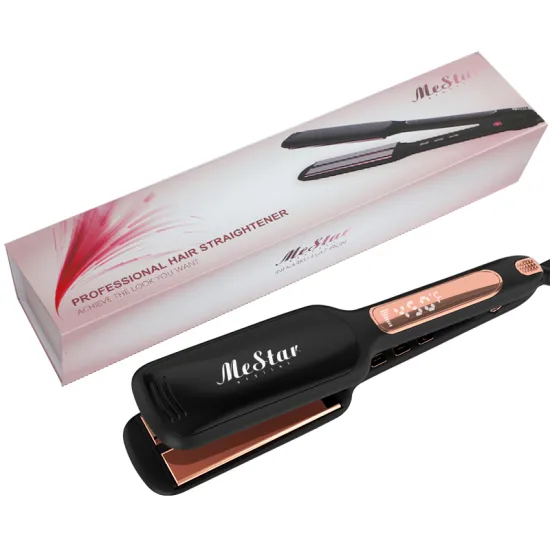 MeStar Stylist Professional LCD Display Flat Iron Titanium Infrared Hair Straightener