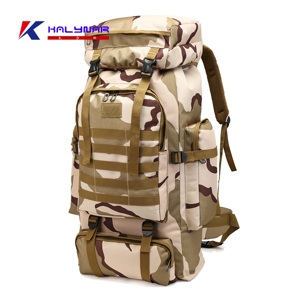 حقيبة الظهر التكتيكية العسكرية المشي لمسافات طويلة Rucksack 80L