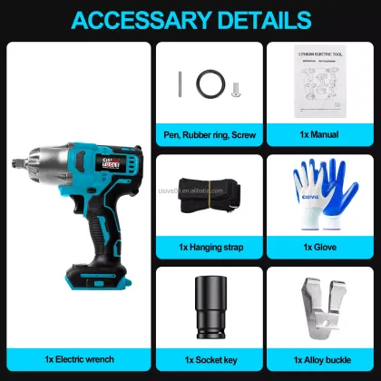 Cisivis 1/2" Cordless Wrench - 750NM Impact Wrench Drill for Makita 18V & DeWalt 20V
