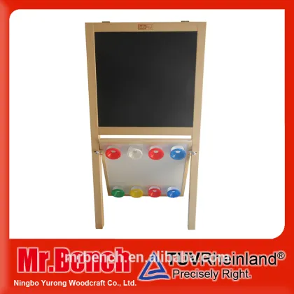 Clear folding pine wood stand & plate easel ,paint board
