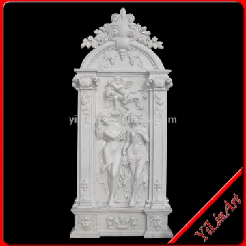 Carved stone wall decoration