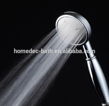 Round brass chrome water saving shower head with hand held