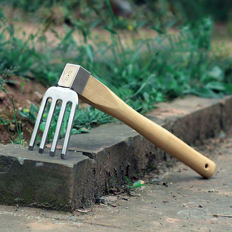 Factory Wholesale Wooden Handle Stainless Steel Single-hand Mini Garden Shovel Hoe