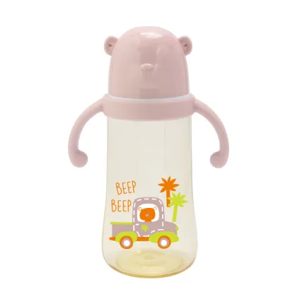 Cartoon Bear PA baby bottle with handle