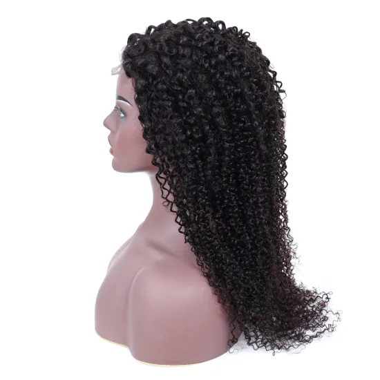 Factory Sale Malaysian Hair Virgin Human Swiss Lace Front 4*4 Closure Wig Kinky Curly Hair Cuticle Aligned Human Lace Front Wig