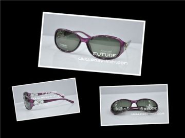 Purple Women Polarized Plastic Sunglasses