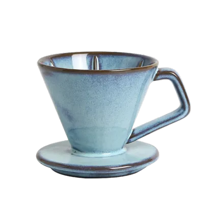 Retro Style Reactive Glaze Ceramic Pour-over Coffee Dripper Set