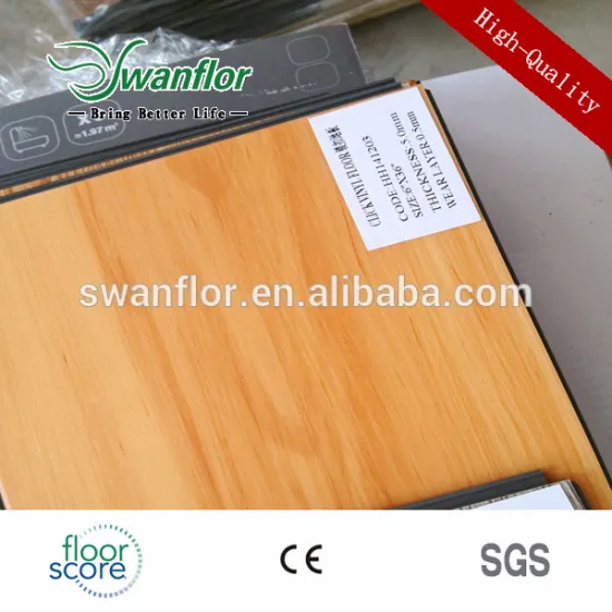 5.0mm Indoor Usage and Plastic Flooring Type PVC Vinyl Floor Tile