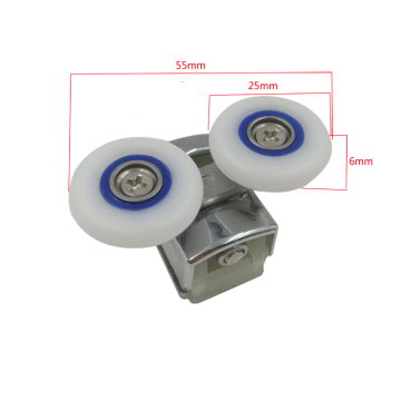 Hot Sale Shower Enclosure: Chrome Zinc Alloy Sliding Door Rollers with Glass Panels