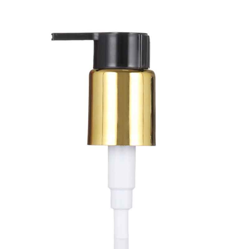 Top -End -Qualität 22/410 24/410 Langes Düsen Aluminium glänzend goldener Parfüm Twist -Pumpe für Creme