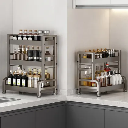 Kitchen rack household condiment countertop rack multi-functional desktop knife storage rack