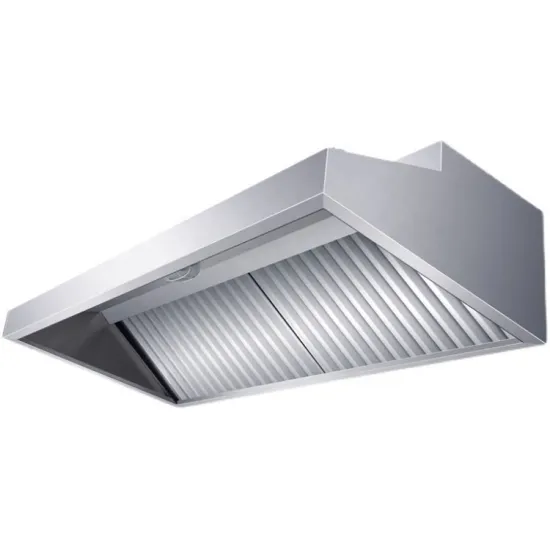 Silver Wall-Mounted Kitchen Smoke Absorbing Range Hood