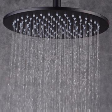 Oil Rubbed Bronze Wall Mounted Big Rain Shower Head with Round Rainfall Function - Fapully Bathroom Accessories