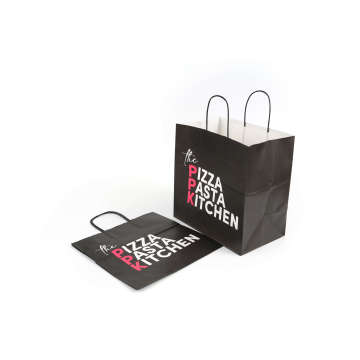 Bolso tote de papel kraft negro