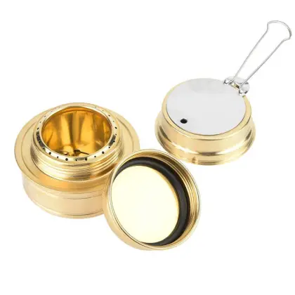 Ultralight Brass Alcohol Stove for Camping and Hiking