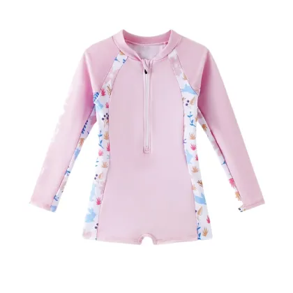 Girls' One-Piece Swimsuit: New Children's Hot Spring Bathing Suit