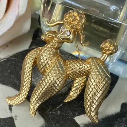 Dog Gold Anime Brooch Jewelry