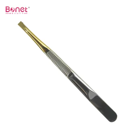 Gold-plated stainless steel best trim tweezers