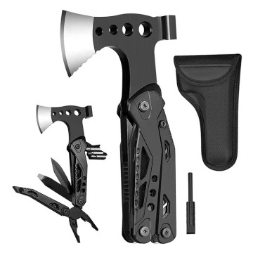 Multi-Function Hammer Tool: Survival Gear with Axe, Knife, Saw, and Pliers
