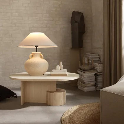 Chinese Retro Vintage Mushroom Table Lamp