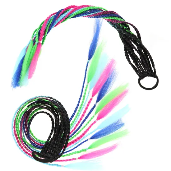 Synthetic Accessories Headband Rope Headdress Braided Colored Rubber Band Hair Braids Braiding hair
