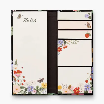 Custom Floral Printed Die Cut Paper Tear Off Post-it Note Pad Set