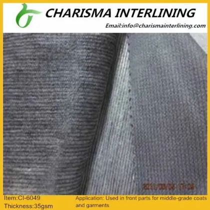 Top quality nonwoven interlinings 6049,non woven interlining for cloth garment non woven interlining