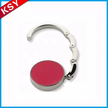 Large Supply Factory Promotion Price Table Top Foldable Wedding Favor Fodable Key Ring Bag Purse Hanger With Magnet
