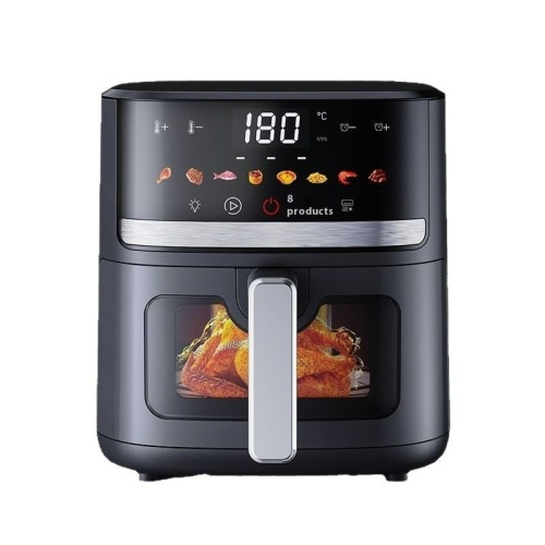 Large Capacity Smart Air Fryer with Visible Window and No Smoke
