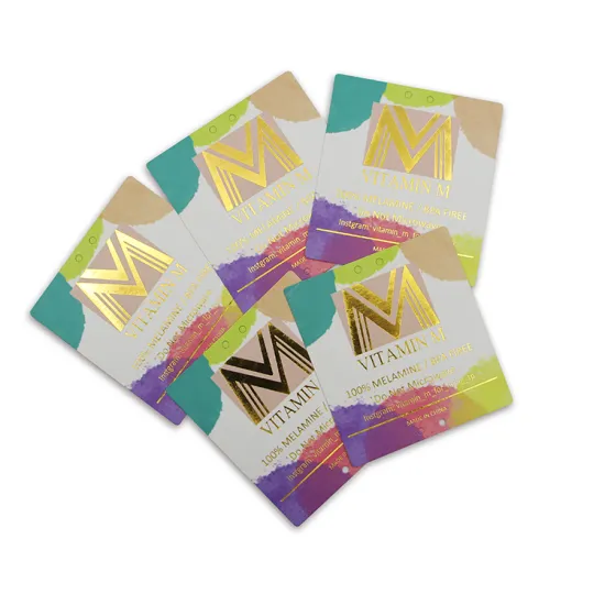printing customized colorful good quality paper tag