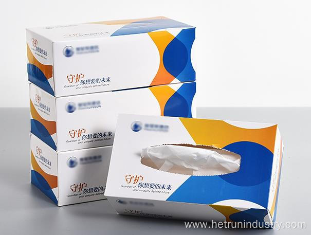 Hot melt adhesive used to seal tissue boxes